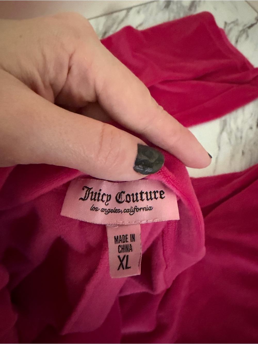Juicy Couture Hot Pink Velour Hoodie & Pants Pajama Set - Picture 3 of 8